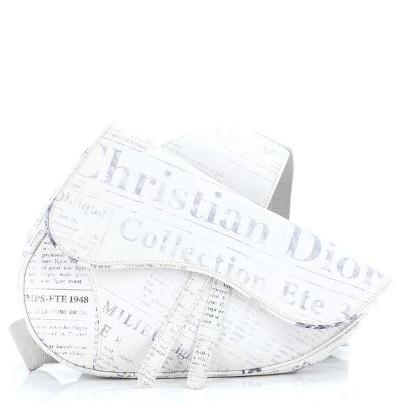 Christian Dior Handbags - Christian Dior Daniel Arsham Saddle Crossbody Bag Printed Leather Print, White